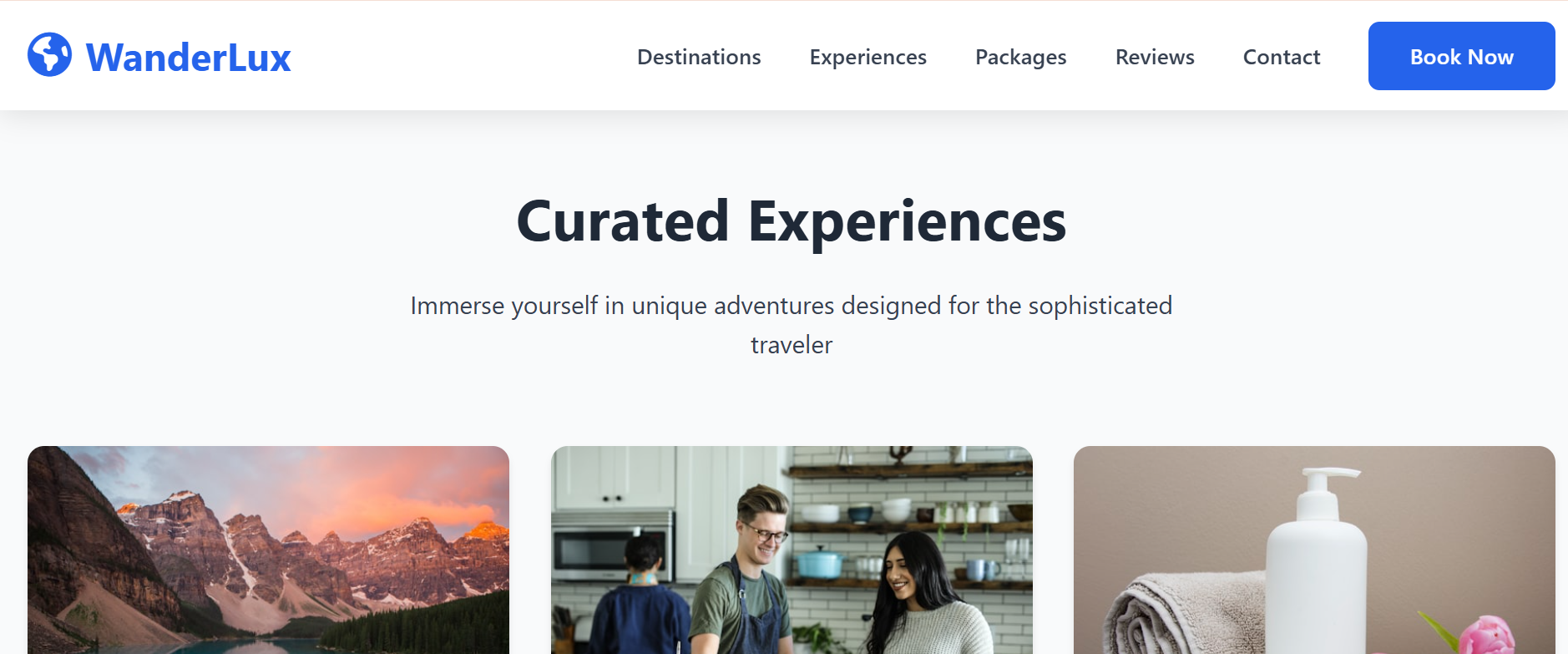 WanderLux — Luxury Travel Experiences Website - Image 1