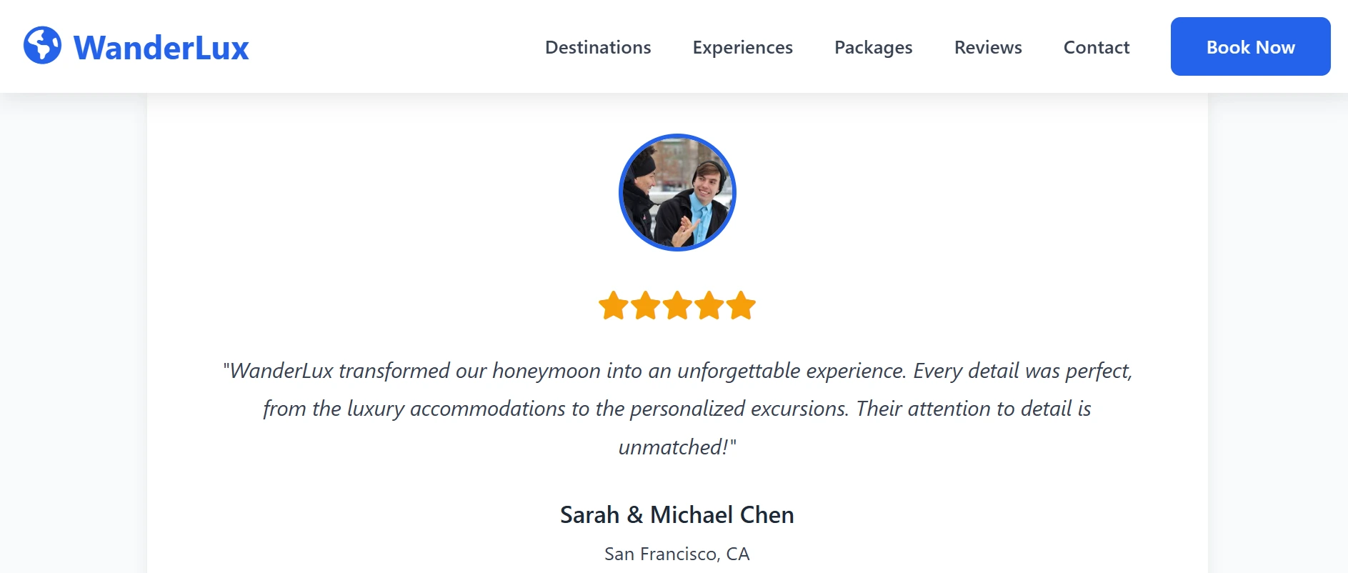 WanderLux — Luxury Travel Experiences Website - Image 3